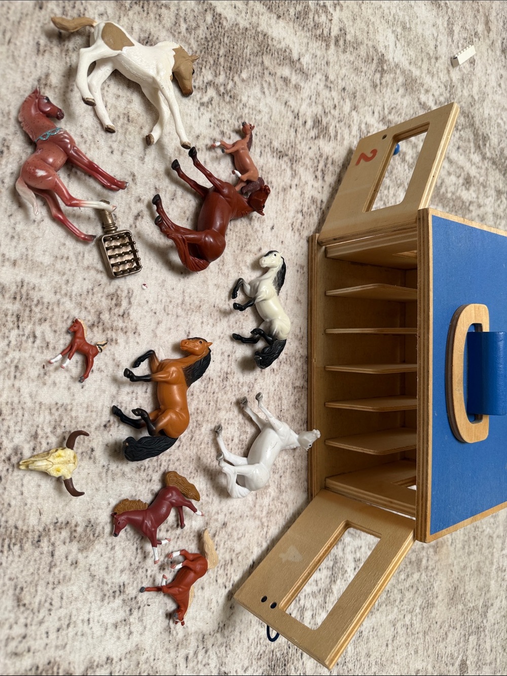 Breyer Miniature Horse Set with Blue & Gold Carry Case